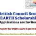Applications Invited for The British Council Scotland SGSAH EARTH Scholarships 2023