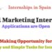 Digital Marketing Internships Available in Spain