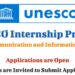 UNESCO Internship Program (Interns Required) for Communication and Information Sector