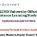 Lund University Offers Various Distance Learning Programs – Masters, Stand-Alone & MOOCs