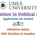 PhD Position in Political Science Required at Umeå University in Sweden (Attractive Salary)