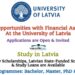 Bachelors, Masters, PhD & Medical Programmes at University of Latvia with Scholarships & Study Loans