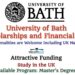 University of Bath Global Leaders Scholarship for Master’s Programs in the UK