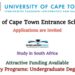 University of Cape Town Entrance Scholarships to Study in South Africa