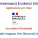 French Government Doctoral Scholarships, Applications are Open