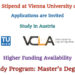 Helmut Veith Stipend at Vienna University of Technology in Austria (Higher Funding)