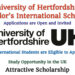 University of Hertfordshire Chancellor’s International Scholarship in the UK – Applications are Invited