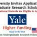 Yale University (USA) Invites Applications for Undergraduate Research Scholarships (Higher Funding)