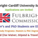 Fulbright-Cardiff University Scholarship (Fully Funded) – Applications Invited
