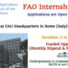 FAO Invites Applications for Internship Programme in Rome (Funded Opportunity)